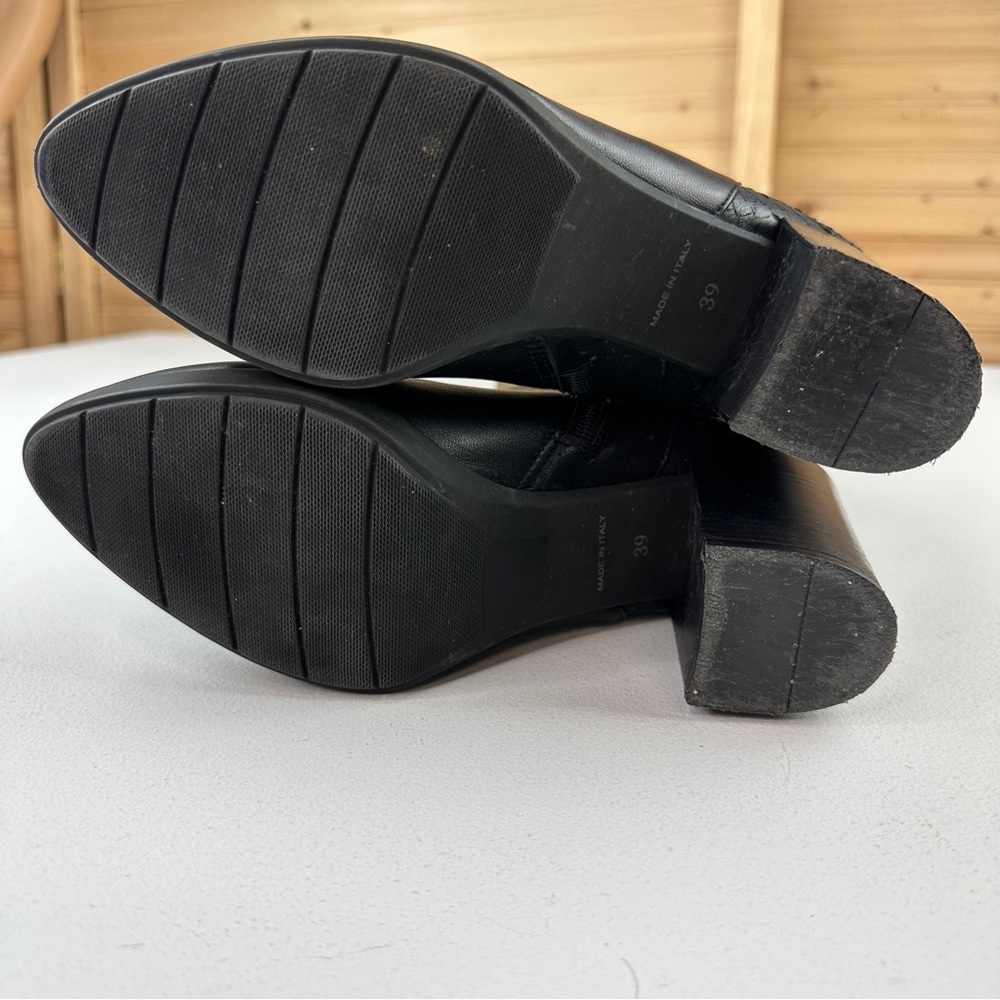 Dune London Knee-High Mid Block Heeled Black Boots Size EU 39 US 8 Dune Black - Picture 6 of 16